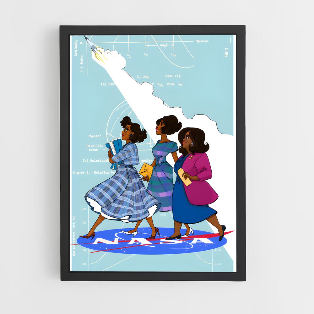 Poster Promenade Éthérée – affiche Astronautes (vue 2)